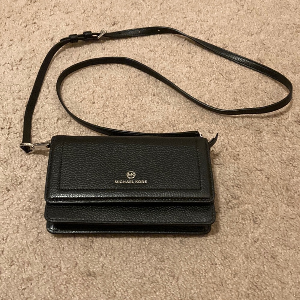 Black Michael Kors phone crossbody